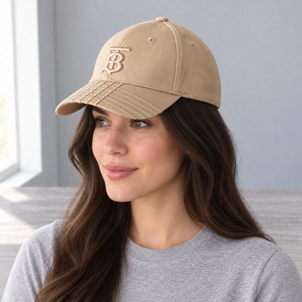Burberry TB Monogram Cotton Cap - Picture 3 of 6